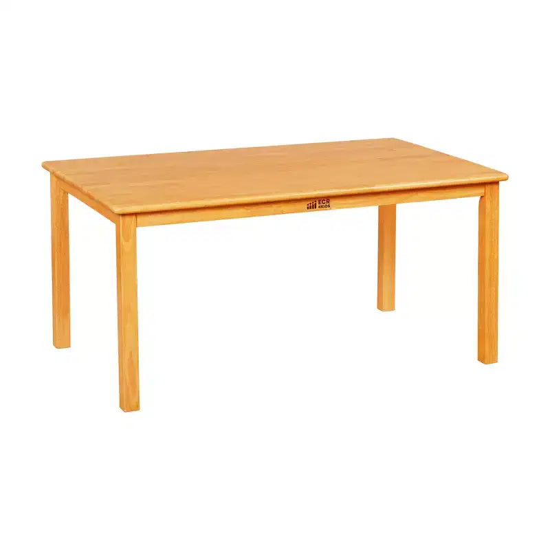 Table rectangulaire en bois dur ECR4Kids de 76,2 cm x 121,9 cm avec pieds de 55,9 cm, meubles pour enfants