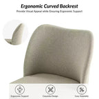 Chaise de salle à manger Elisa en tissu, style Mid-century moderne, lot de 2 | ART OF LIVING DESIGNS