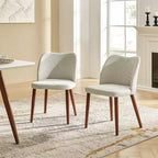 Chaise de salle à manger Elisa en tissu, style Mid-century moderne, lot de 2 | ART OF LIVING DESIGNS