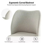 Chaise de salle à manger Elisa en tissu, style Mid-century moderne, lot de 2 | ART OF LIVING DESIGNS