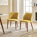 Chaise de salle à manger Elisa en tissu, style Mid-century moderne, lot de 2 | ART OF LIVING DESIGNS