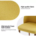 Chaise de salle à manger Elisa en tissu, style Mid-century moderne, lot de 2 | ART OF LIVING DESIGNS