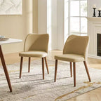 Chaise de salle à manger Elisa en tissu, style Mid-century moderne, lot de 2 | ART OF LIVING DESIGNS