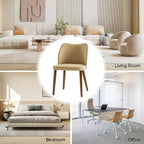 Chaise de salle à manger Elisa en tissu, style Mid-century moderne, lot de 2 | ART OF LIVING DESIGNS