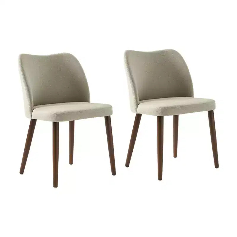 Chaise de salle à manger Elisa en tissu, style Mid-century moderne, lot de 2 | ART OF LIVING DESIGNS