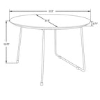 Table basse carrée LeisureMod Pembroke Mid-Century Modern avec plateau en bois et cadre en fer thermolaqué, Bois naturel