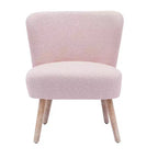 WestinTrends Ensembles 4 pièces fauteuil d'appoint et ottoman rembourrés en bouclette, Pêche Poussièreuse
