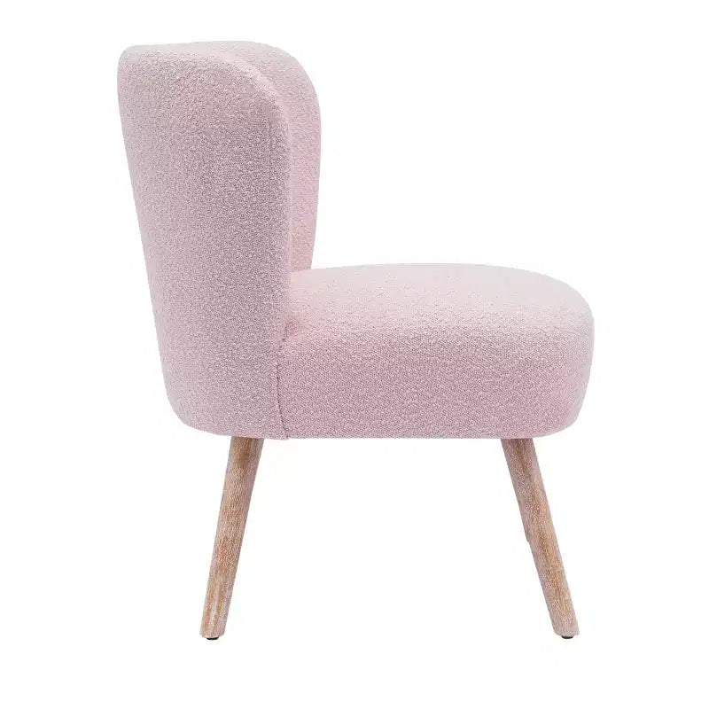 WestinTrends Ensembles 4 pièces fauteuil d'appoint et ottoman rembourrés en bouclette, Pêche Poussièreuse