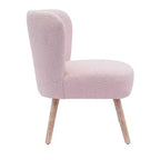 WestinTrends Ensembles 4 pièces fauteuil d'appoint et ottoman rembourrés en bouclette, Pêche Poussièreuse