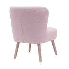 WestinTrends Ensembles 4 pièces fauteuil d'appoint et ottoman rembourrés en bouclette, Pêche Poussièreuse