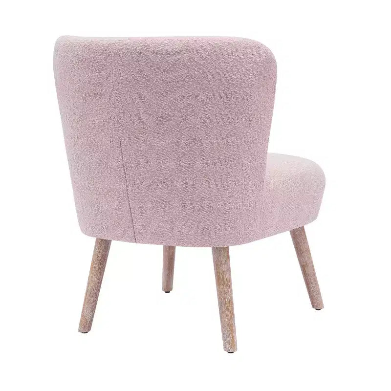 WestinTrends Ensembles 4 pièces fauteuil d'appoint et ottoman rembourrés en bouclette, Pêche Poussièreuse