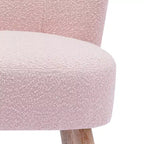 WestinTrends Ensembles 4 pièces fauteuil d'appoint et ottoman rembourrés en bouclette, Pêche Poussièreuse