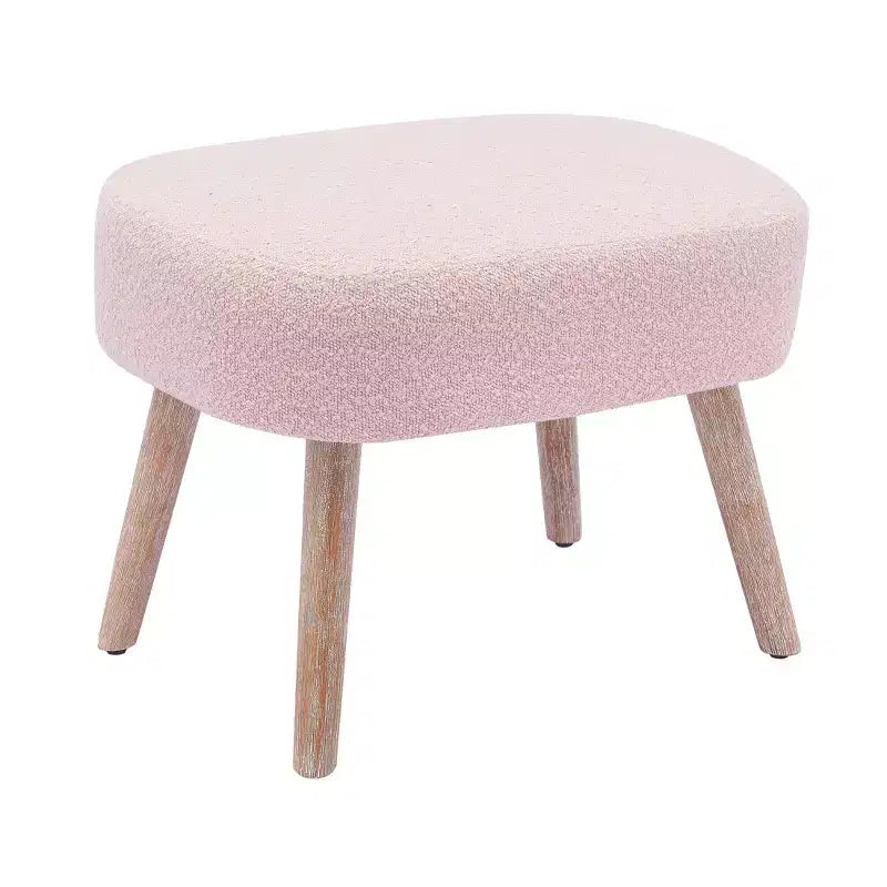WestinTrends Ensembles 4 pièces fauteuil d'appoint et ottoman rembourrés en bouclette, Pêche Poussièreuse