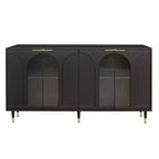 Meuble de rangement moderne avec 4 portes, buffet en bois, meuble TV pour cuisine, salon, entrée