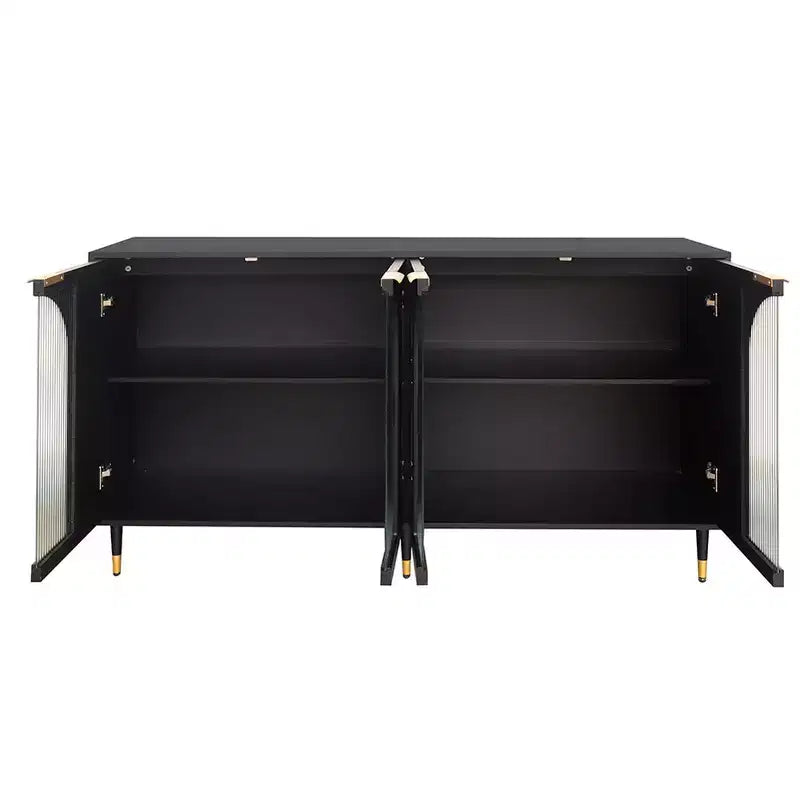 Meuble de rangement moderne avec 4 portes, buffet en bois, meuble TV pour cuisine, salon, entrée