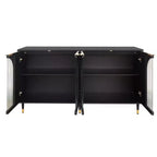 Meuble de rangement moderne avec 4 portes, buffet en bois, meuble TV pour cuisine, salon, entrée