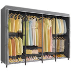 VIPEK V40C Plus Heavy Duty Clothes Rack with Cover, Extra Large Covered Wardrobe Closet Black Rack with Polyester Fabric Cover, Max Load 1300lbs