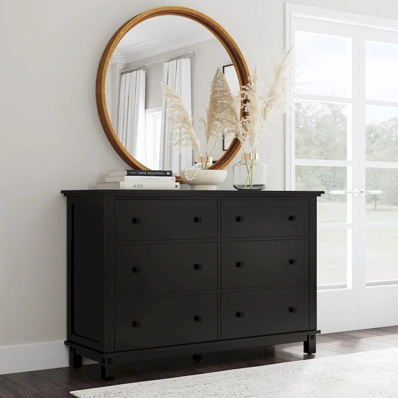 Commode en bois noir
