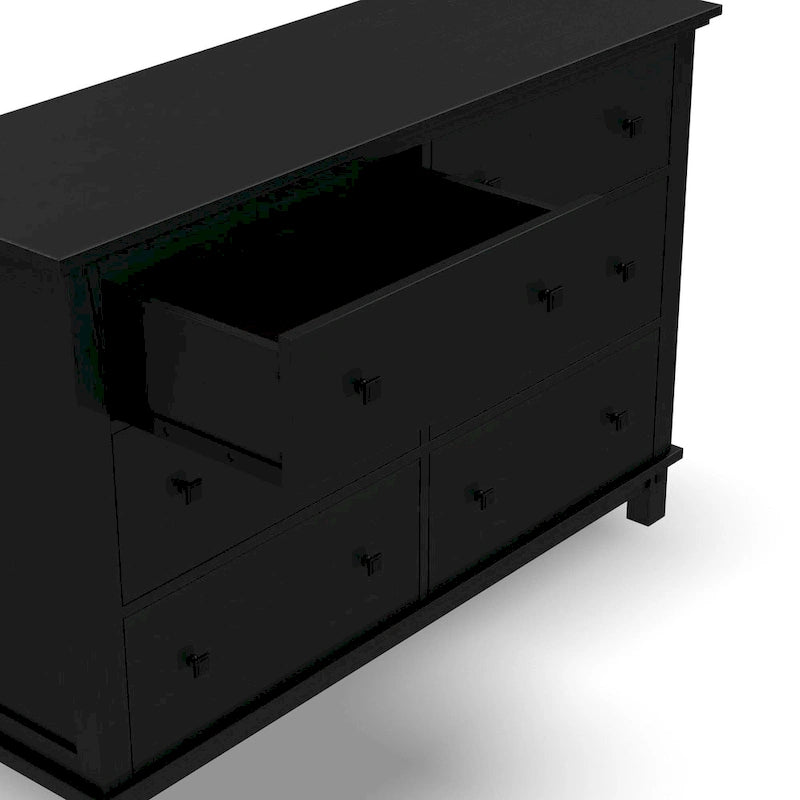 Commode en bois noir