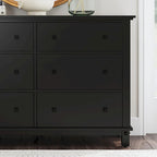 Commode en bois noir