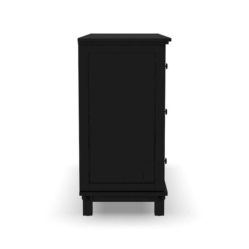 Commode en bois noir