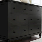 Commode en bois noir