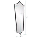 Miroir Bouclier Encadré Acier Inoxydable Antioch 52x24 Howard Elliott