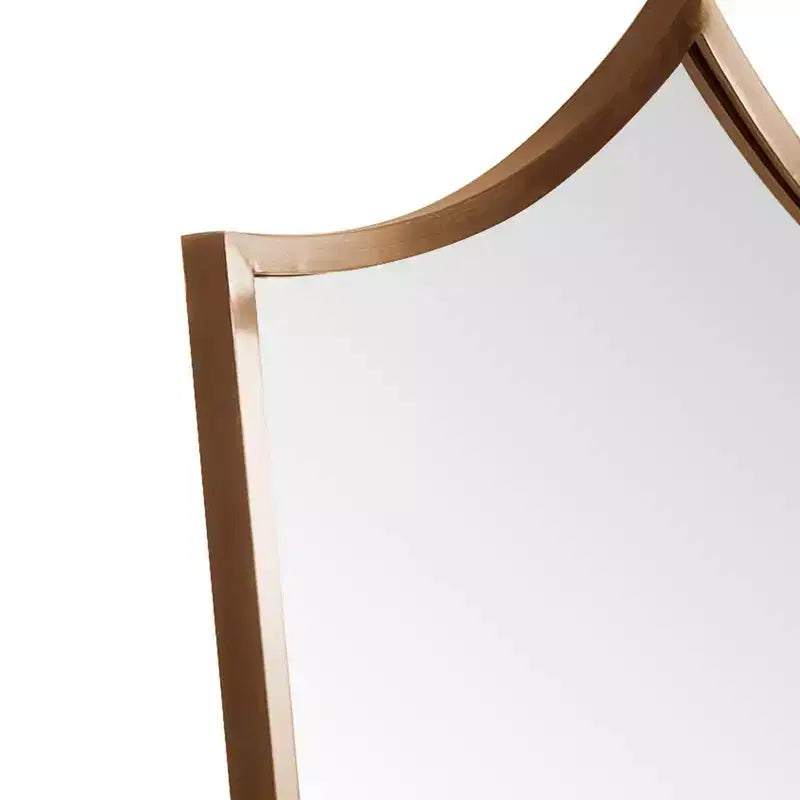 Miroir Bouclier Encadré Acier Inoxydable Antioch 52x24 Howard Elliott