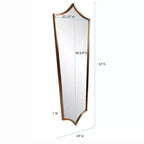 Miroir Bouclier Encadré Acier Inoxydable Antioch 52x24 Howard Elliott