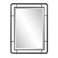 Howard Elliott Vanity and Wall Mirror with Metal Pipe Inspired Frame Matte Black