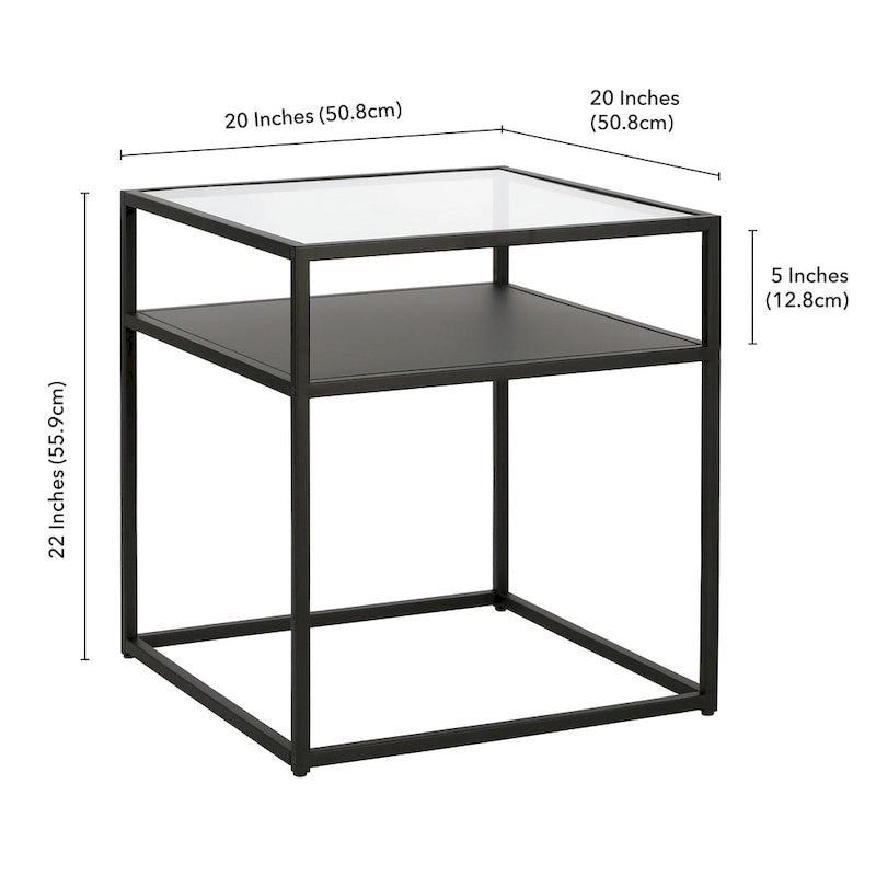 Table d'appoint finition bronze noirci