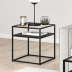 Table d'appoint finition bronze noirci