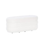 Ottoman oblong sherpa blanc