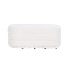Ottoman oblong sherpa blanc
