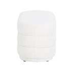 Ottoman oblong sherpa blanc