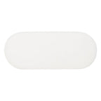 Ottoman oblong sherpa blanc