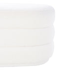 Ottoman oblong sherpa blanc