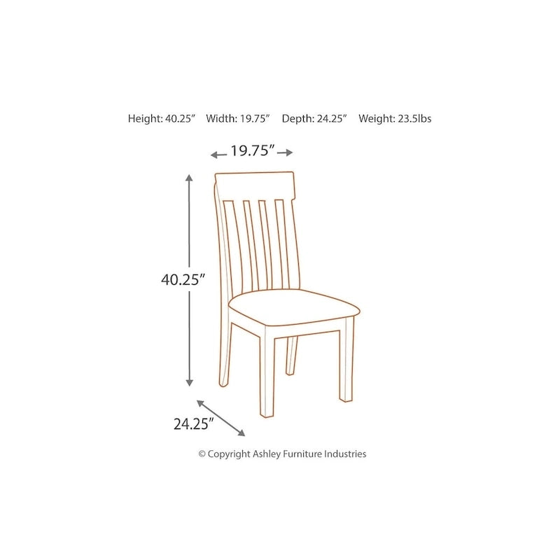Chaise de salle à manger - brun foncé