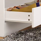 Armoire blanche Famapy avec coiffeuse et miroir, garde-robe polyvalente