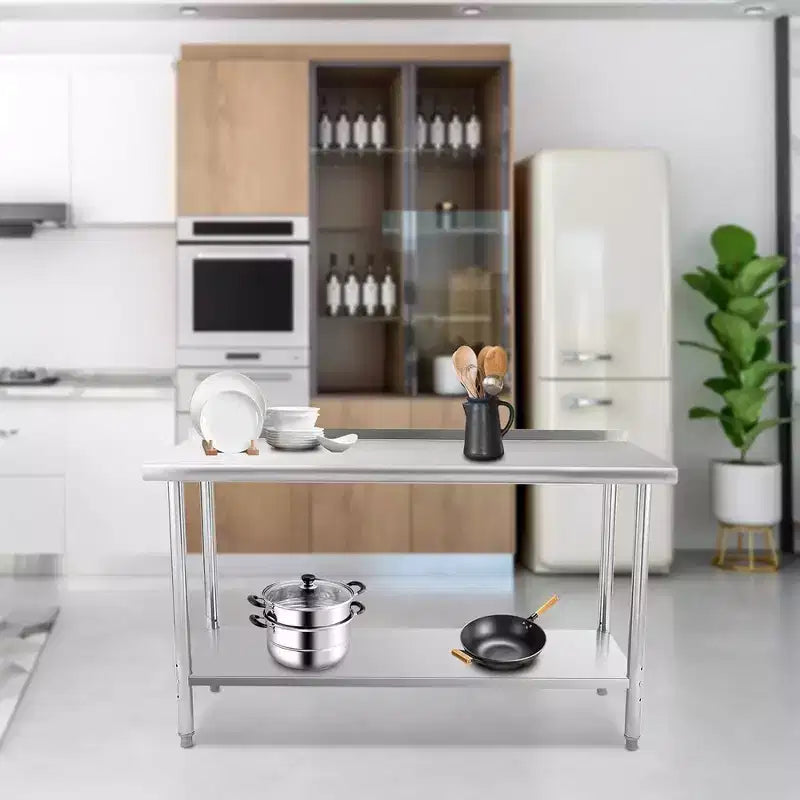 Table de travail/préparation de cuisine en acier inoxydable pour restaurant commercial certifiée NSF