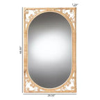 Miroir mural d'appoint bali & pari Isley en rotin naturel marron style bohème moderne