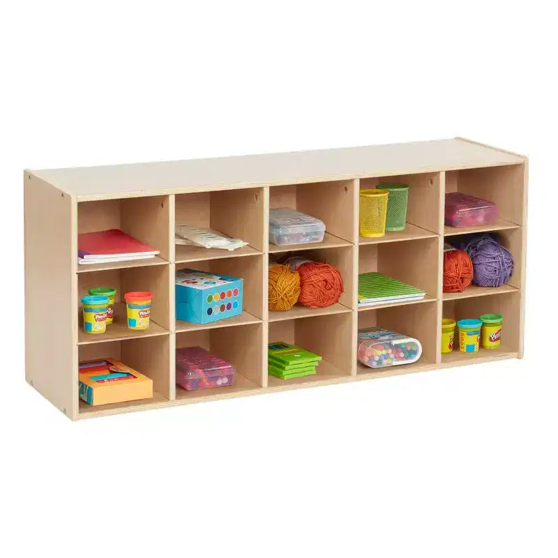 Meuble de rangement ECR4Kids Streamline 15 cases avec bacs, 3x5, mobilier de classe