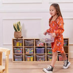 Meuble de rangement ECR4Kids Streamline 15 cases avec bacs, 3x5, mobilier de classe