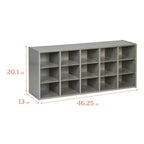 Meuble de rangement ECR4Kids Streamline 15 cases avec bacs, 3x5, mobilier de classe