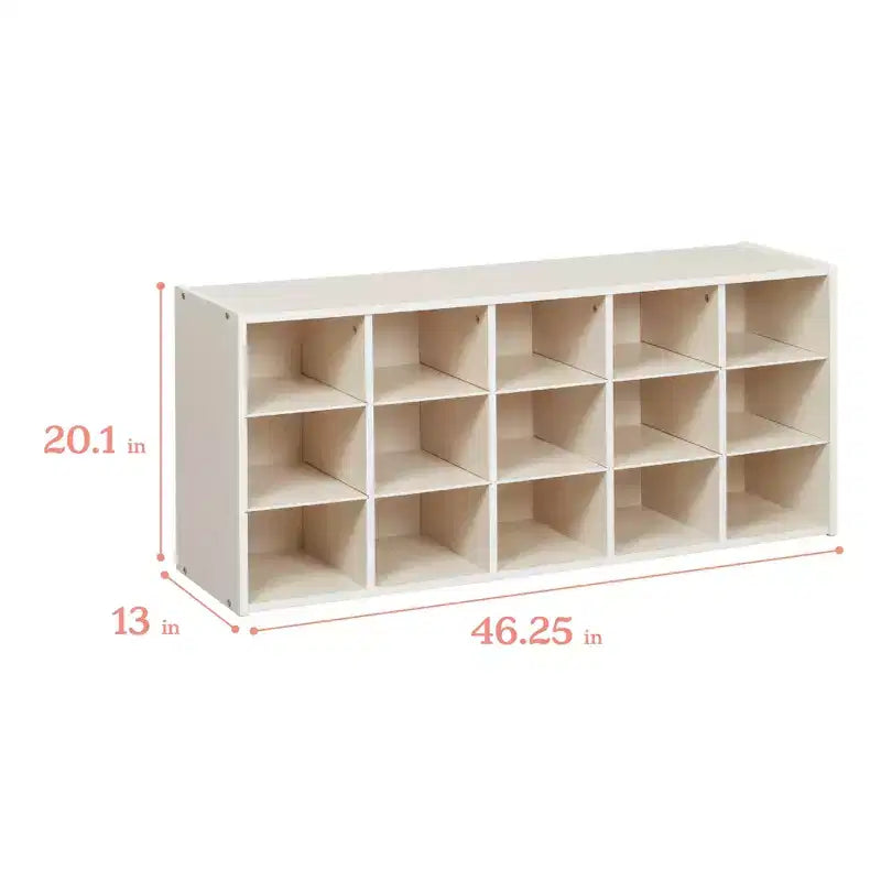 Meuble de rangement ECR4Kids Streamline 15 cases avec bacs, 3x5, mobilier de classe