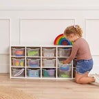 Meuble de rangement ECR4Kids Streamline 15 cases avec bacs, 3x5, mobilier de classe