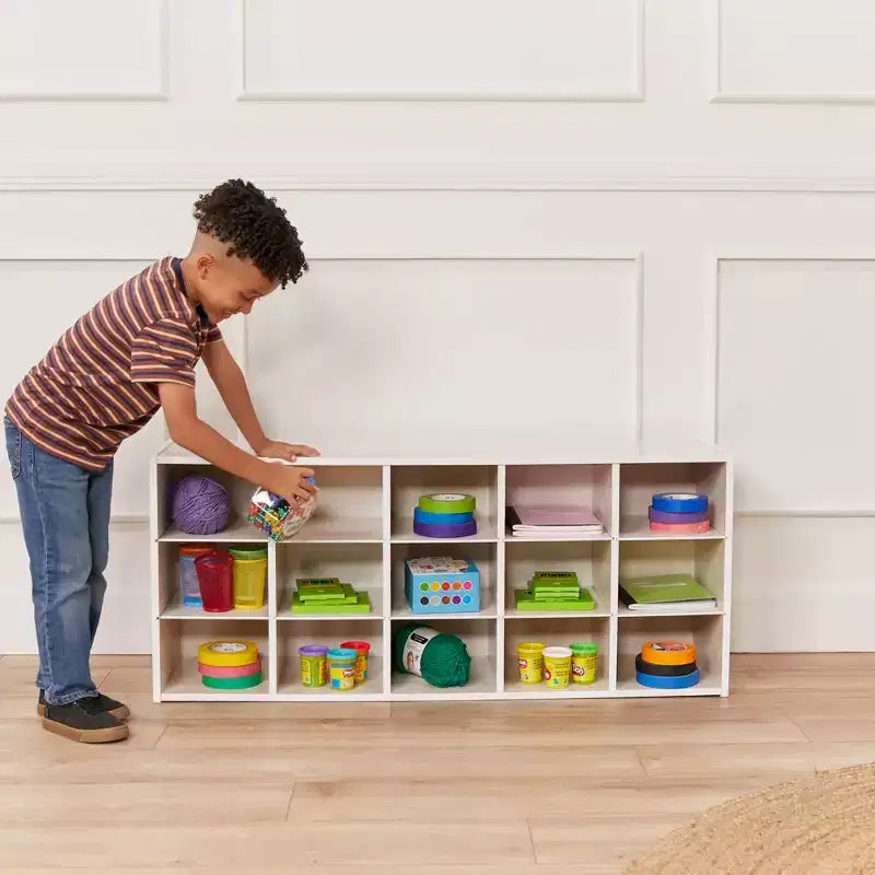Meuble de rangement ECR4Kids Streamline 15 cases avec bacs, 3x5, mobilier de classe