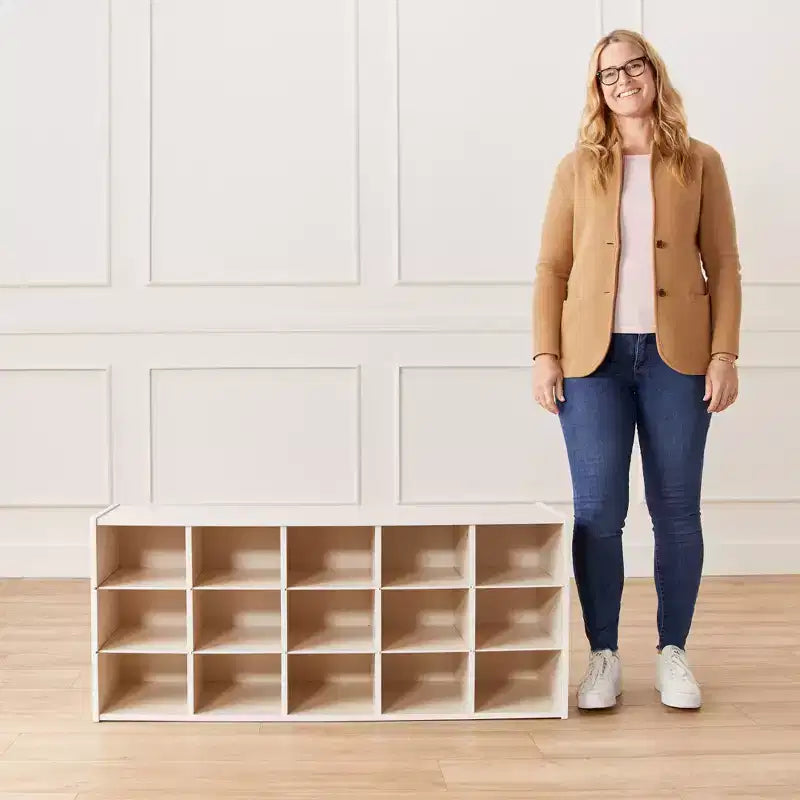 Meuble de rangement ECR4Kids Streamline 15 cases avec bacs, 3x5, mobilier de classe