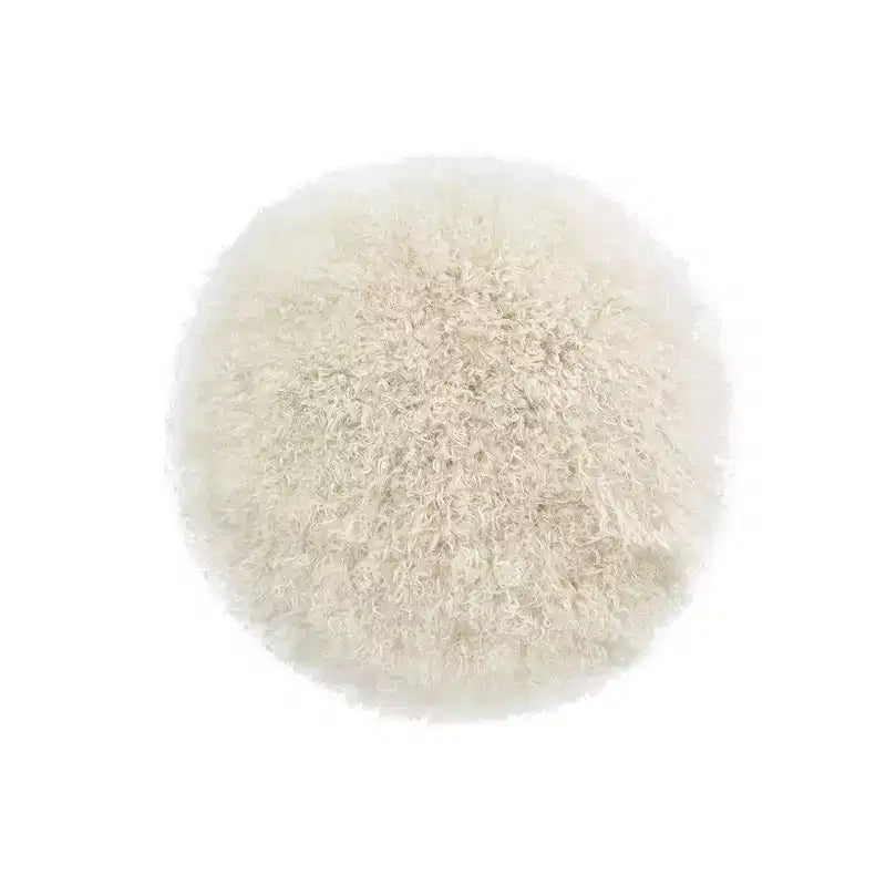 Jennifer Taylor Home Alberta Pouf rond 16 pouces en peau de mouton de Mongolie