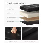 SONGMICS Pouf de rangement pliable Repose-pieds Repose-jambes Charge maximale 130 kg pour Salon Chambre